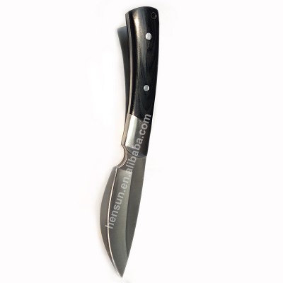 high quality stainless steel wood handle outdoor camping hunting knife