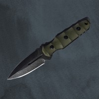 Double Blade Stainless Steel survival Knives Outdoor tool Fixed Blade Knife Army green handle